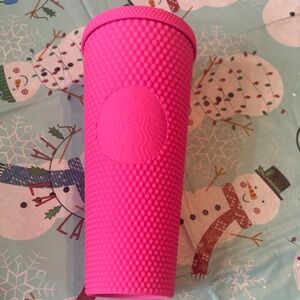 Starbucks Bright Pink Textured Tumbler